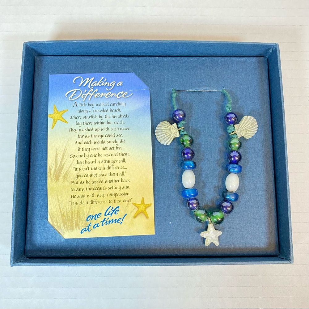 Making A Difference Beach Theme Adjustable Bracelet - Picture 1 of 3